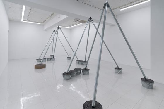 Installation works — courtesy of the venue
